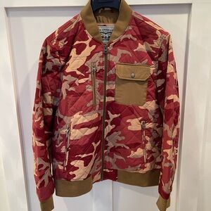 Levi's LARGE Diamond Quilted Jacket Red Camouflage Mens NEW NWT Zip bomber